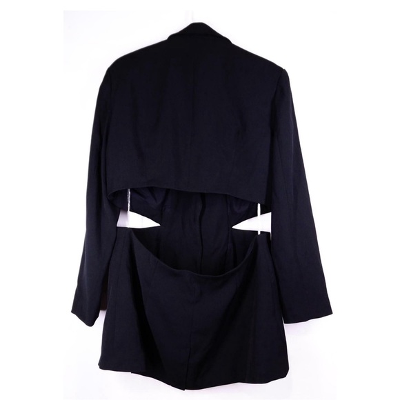 Open Back Black Blazer - Picture 2 of 7